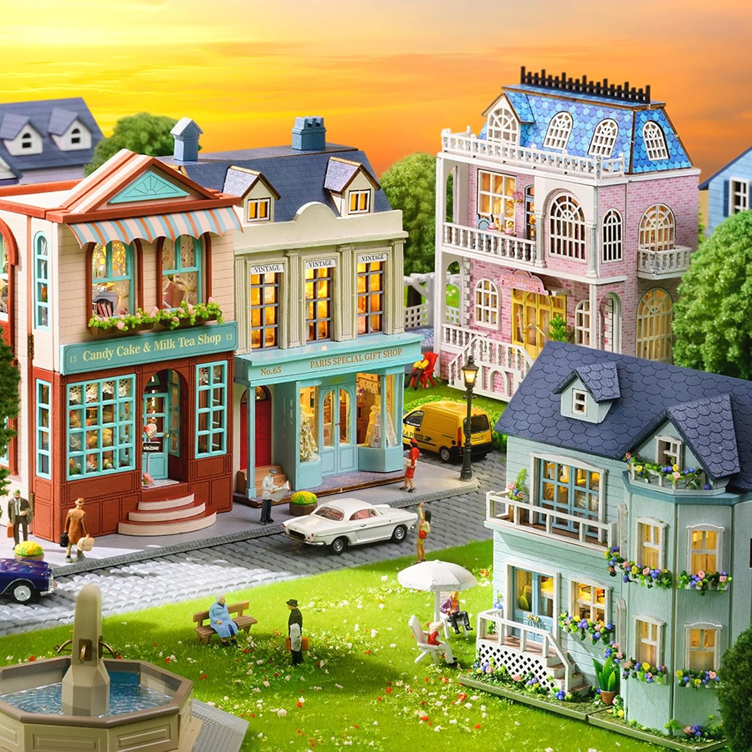 HYUKBI DIY Miniature House Kit with LED Light