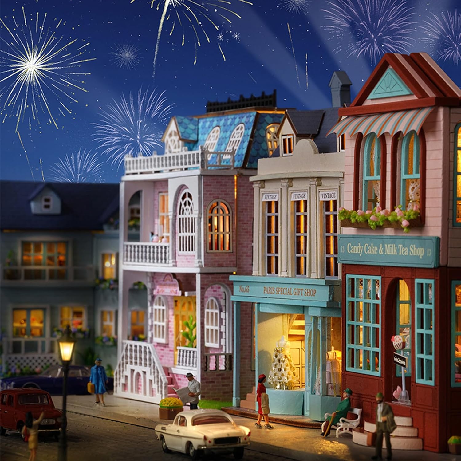 HYUKBI DIY Miniature House Kit with LED Light