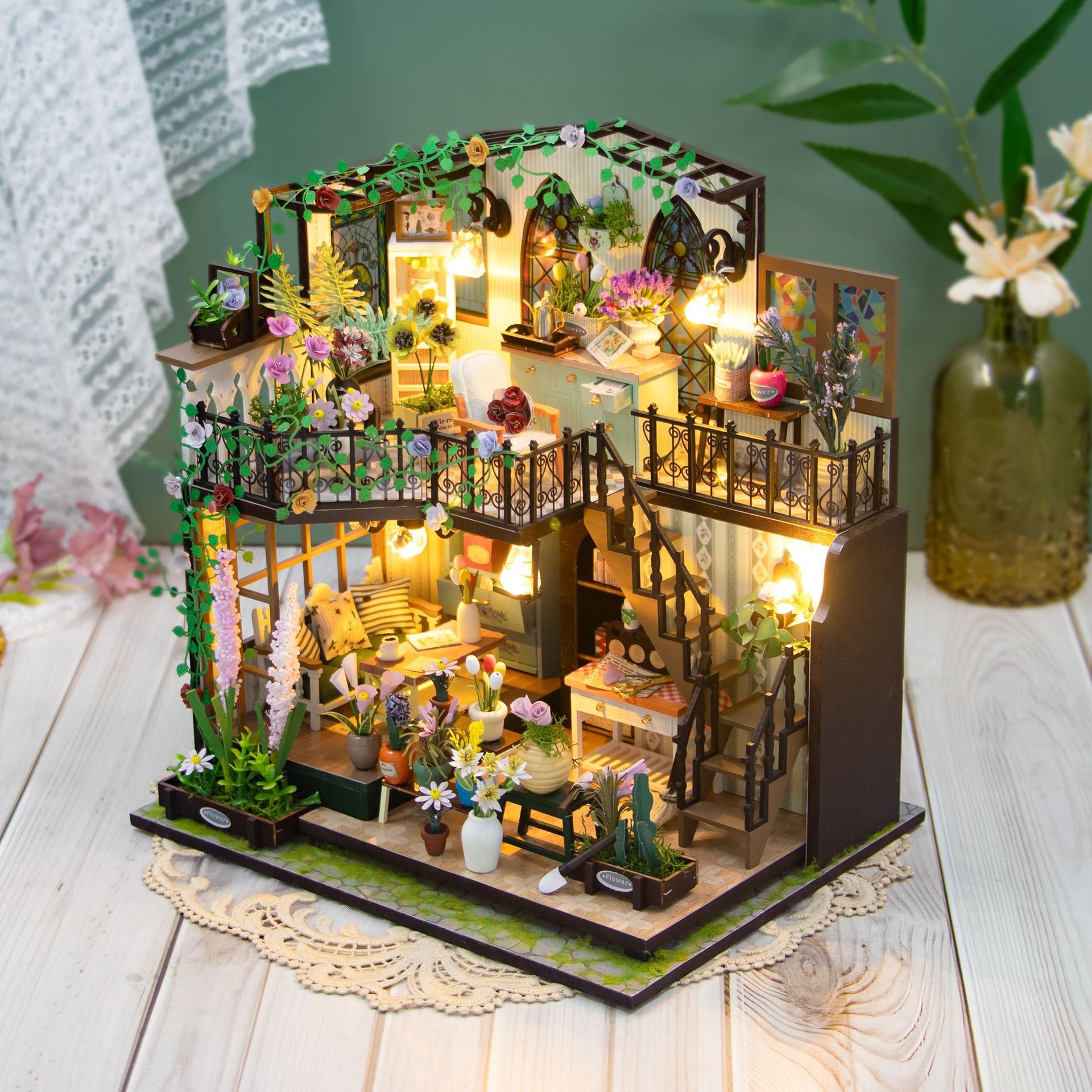HYUKBI DIY Booknook Dollhouse Kit