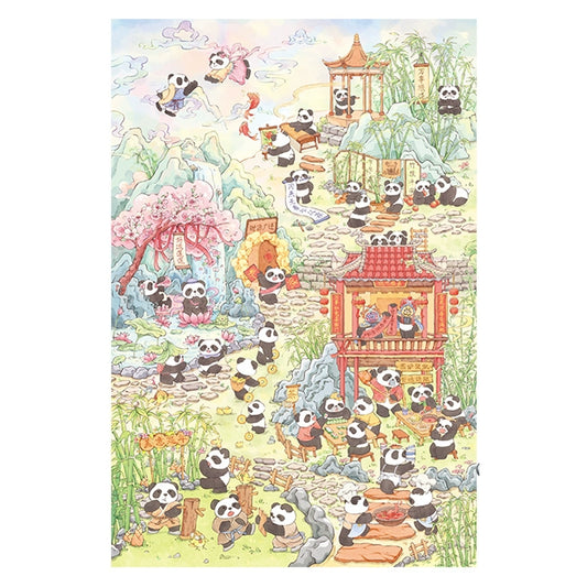 1000 Pcs- Panda Descending the Mountain