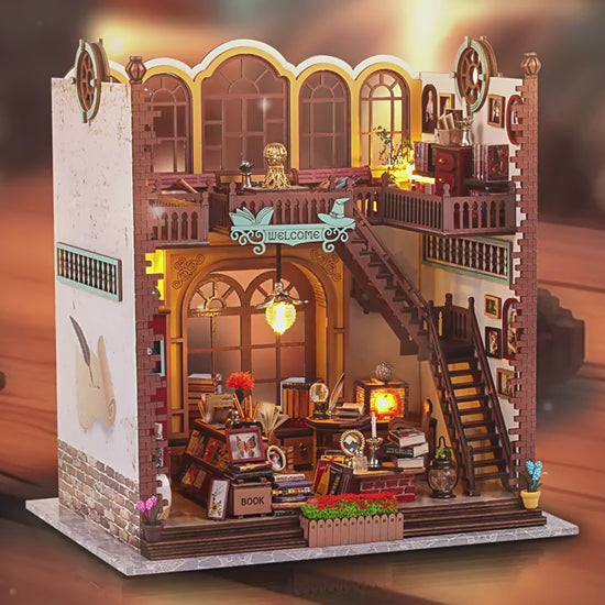 DIY Miniature Dollhouse Kit- Diorama Book Nook