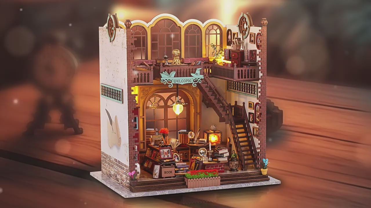 DIY Miniature Dollhouse Kit- Diorama Book Nook