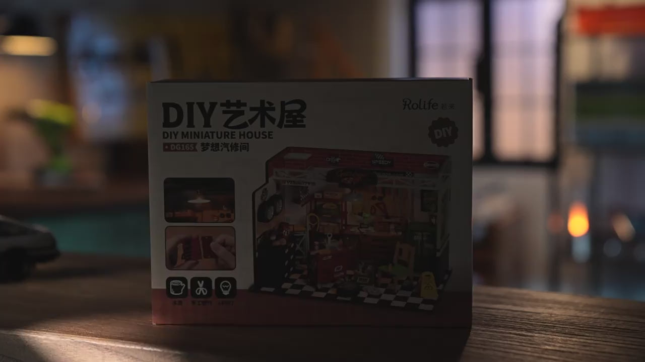 HYUKBI DIY Miniature House Kit with LED Light
