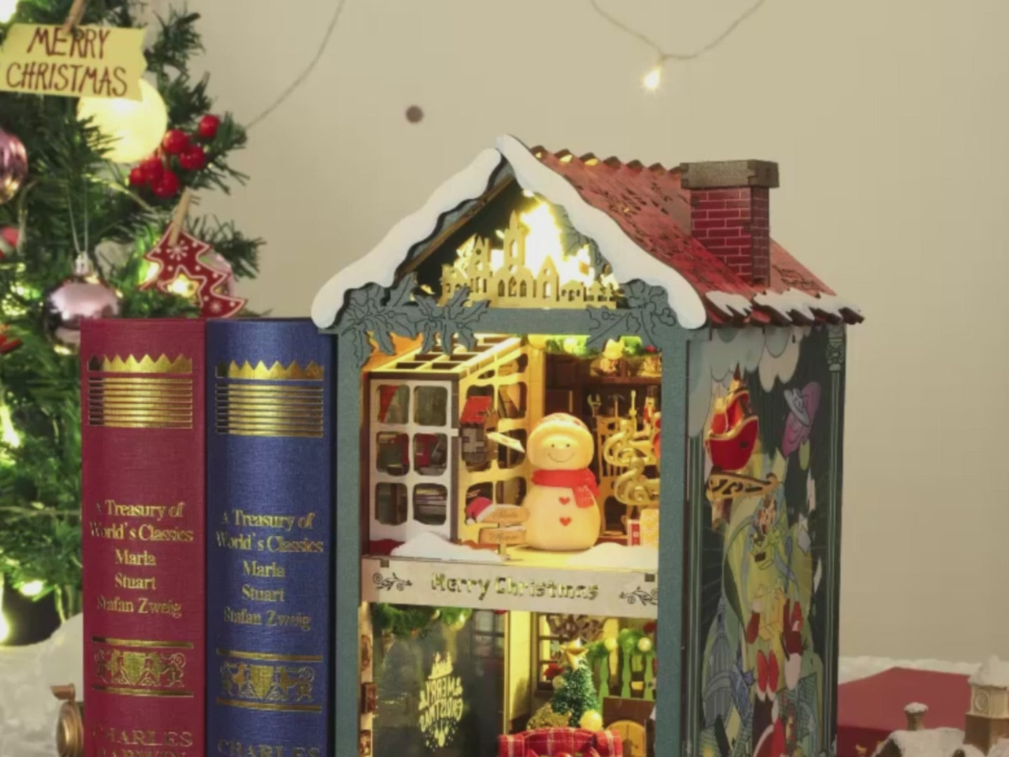 HYUKBI DIY Booknook Dollhouse Kit