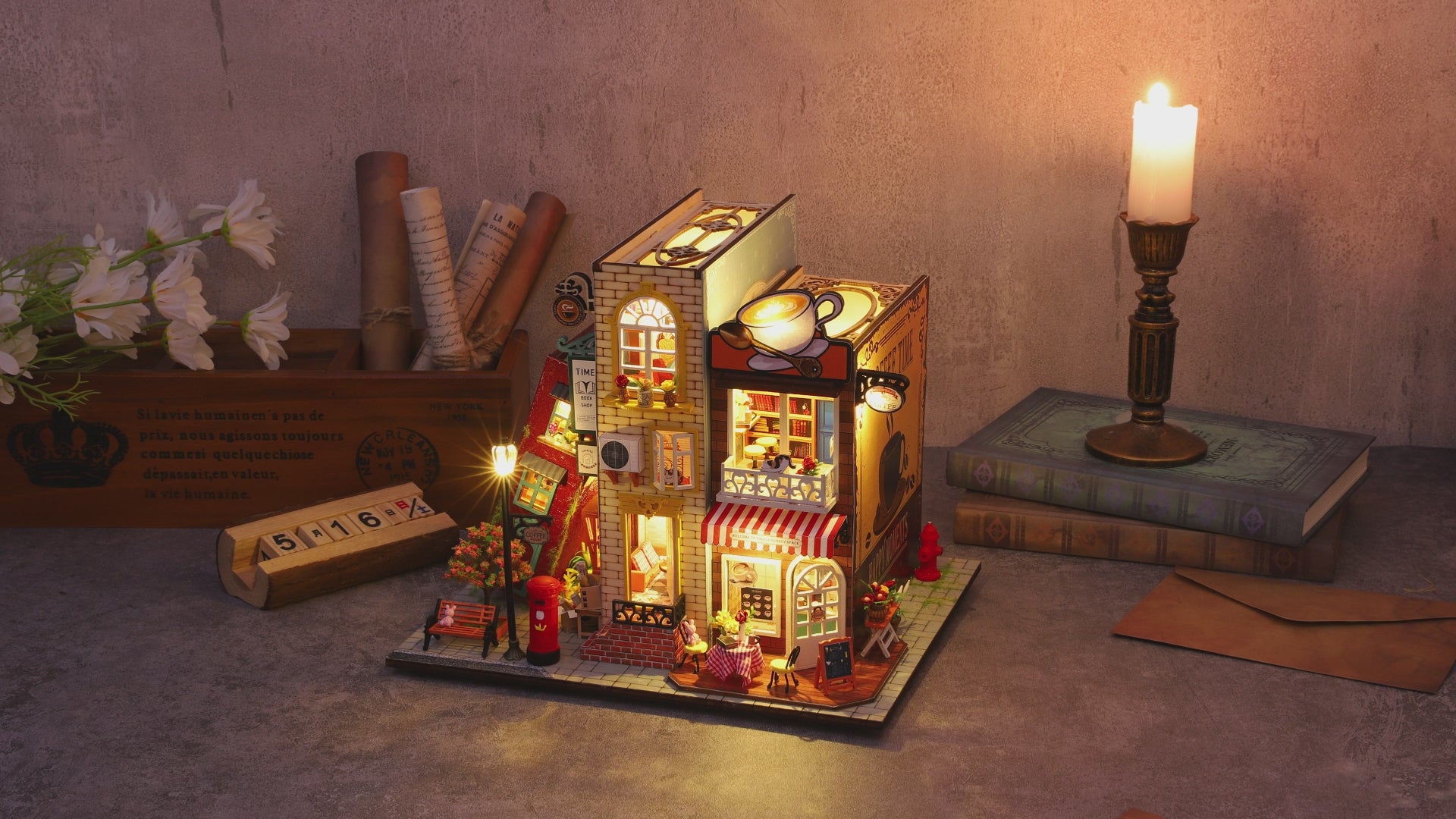 DIY Miniature Dollhouse
Rolife Cutebee HYUKBI DIY Booknook Dollhouse Kit 3D Wooden Puzzle 
Micro Building Blocks Set
Blindbox plush cute toy